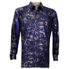 Royal Micro Stripe Foil Printed Casual Button Down