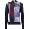 Navy Knit Sweater w/ Zipper