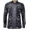 Silver microfiber w/ stones Casual Button Down
