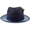 Blue Two Tone Straw Hat