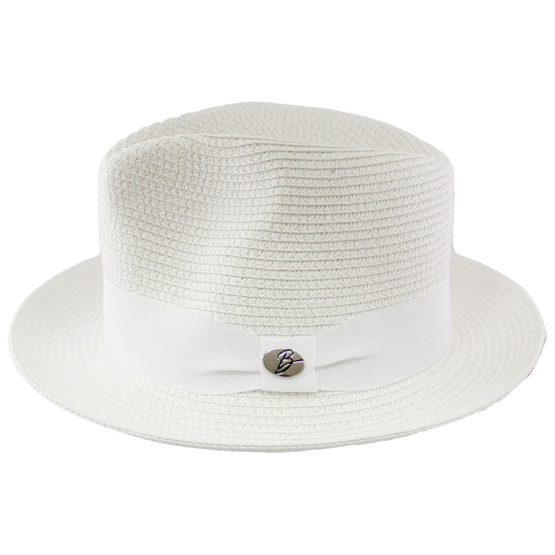 Solid White Straw Hat