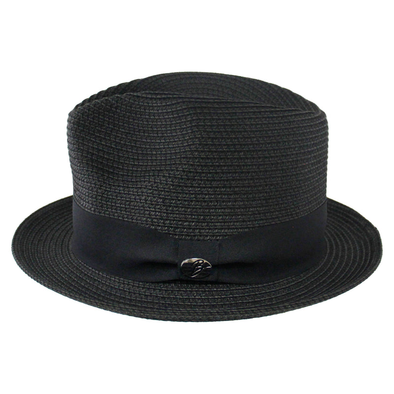 Black Leonardo Straw Hat