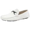 Textured White Slip On Driving Mock
