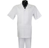 Solid White Short Sleeve 2PC Set