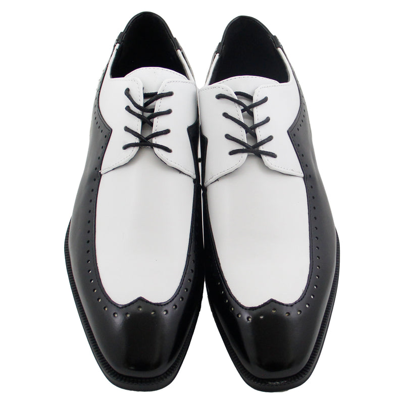 Black/White Lace Up