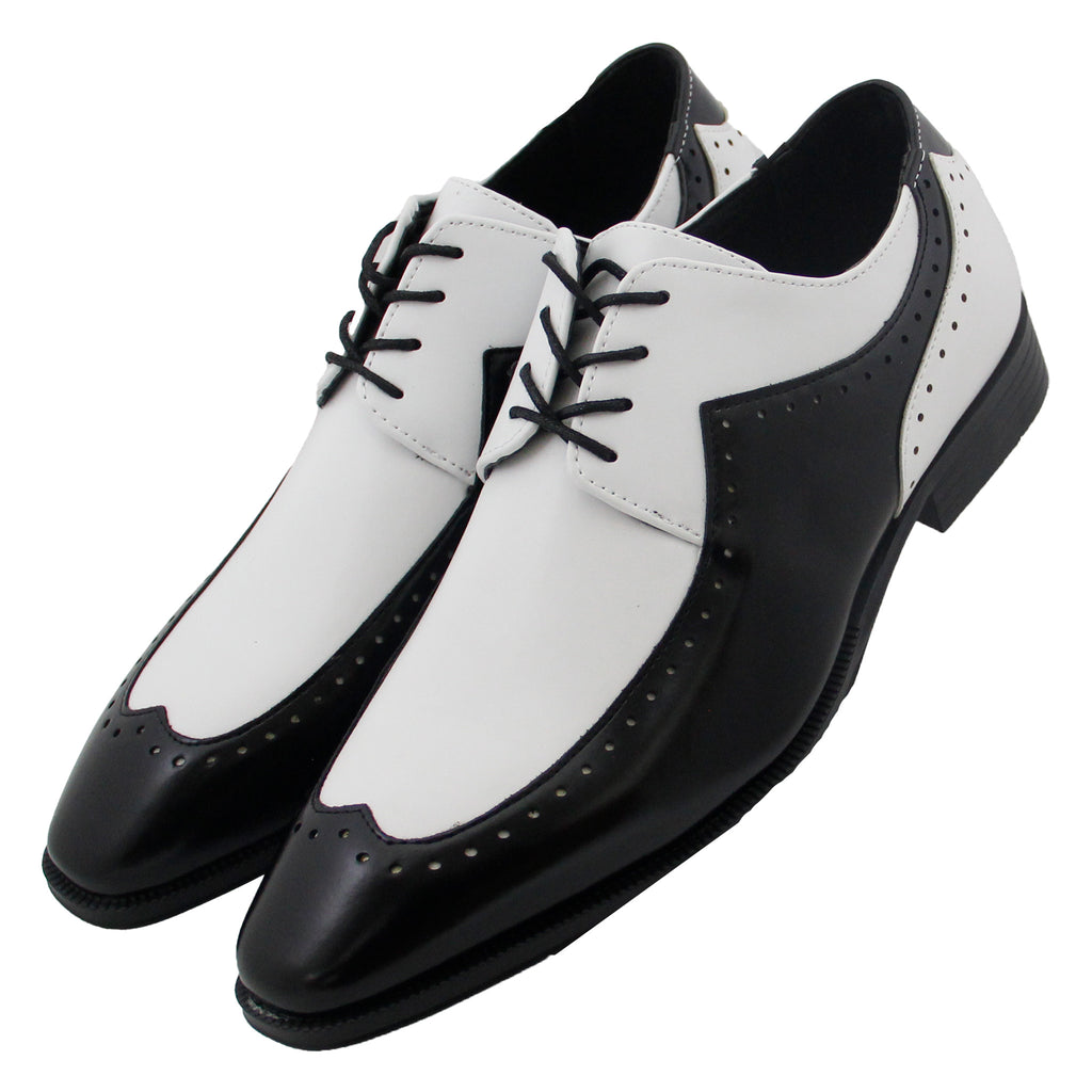 Black/White Lace Up