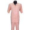Peach Short Sleeve Set with Solid Pants