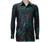 Teal Paisley Long Sleeve Button Down