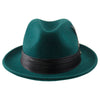Emerald/Black Rocky Wool Felt Fedora