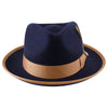 Blue/Camel Brooks Wool Felt Fedora