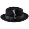 Black Brooks Wool Felt Fedora