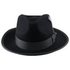 Black Brooks Wool Felt Fedora