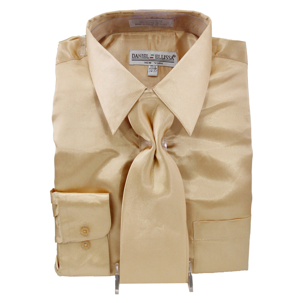 Satin Shirt and Tie - DE