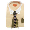 Gold Pin Stripe Dress Shirt and Tie Combo