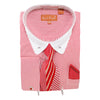 Red Pin Stripe Dress Shirt and Tie Combo