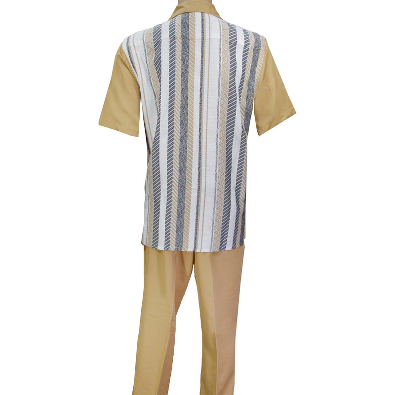 Beige Short Sleeve Set 2PC Set