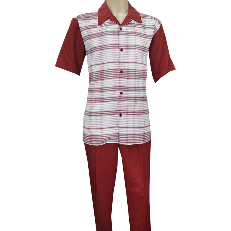 Burgundy Short Sleeve Set 2PC Set