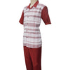 Burgundy Short Sleeve Set 2PC Set