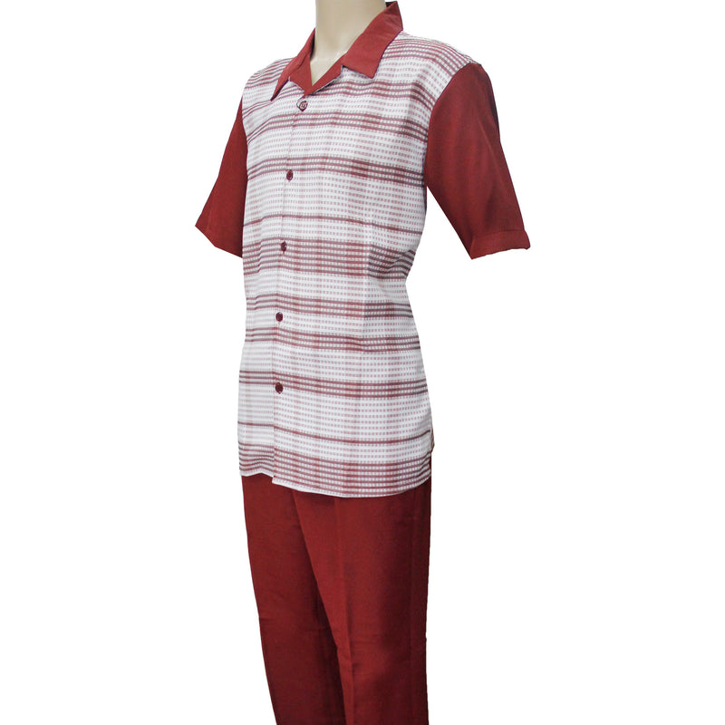 Burgundy Short Sleeve Set 2PC Set