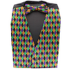 Mardi Gras Vest with matching Bow Tie  #4 (Diamond)