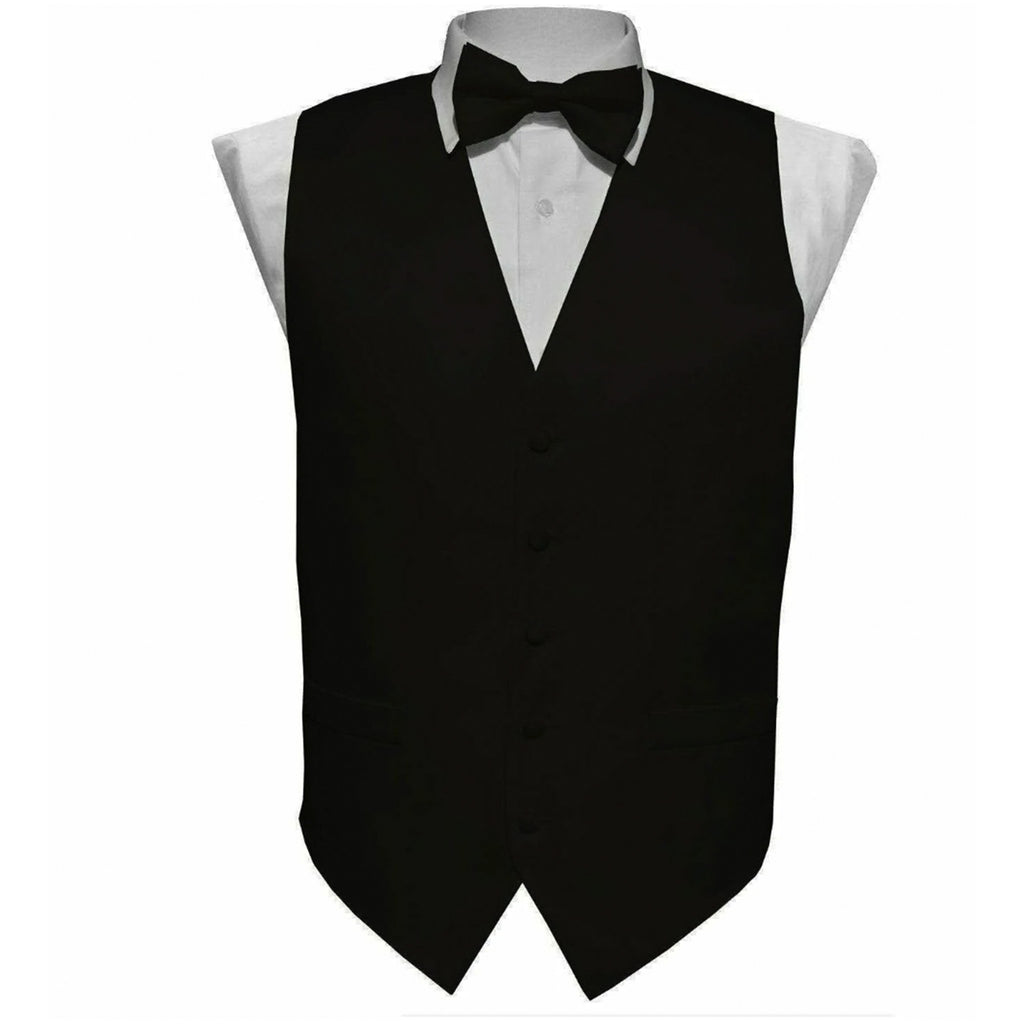 Solid Black 4PC Vest Set