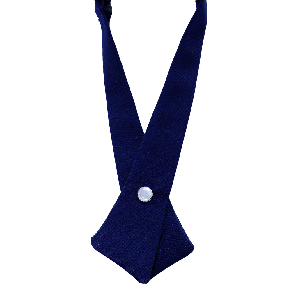 Navy Solid Criss-Cross Tie