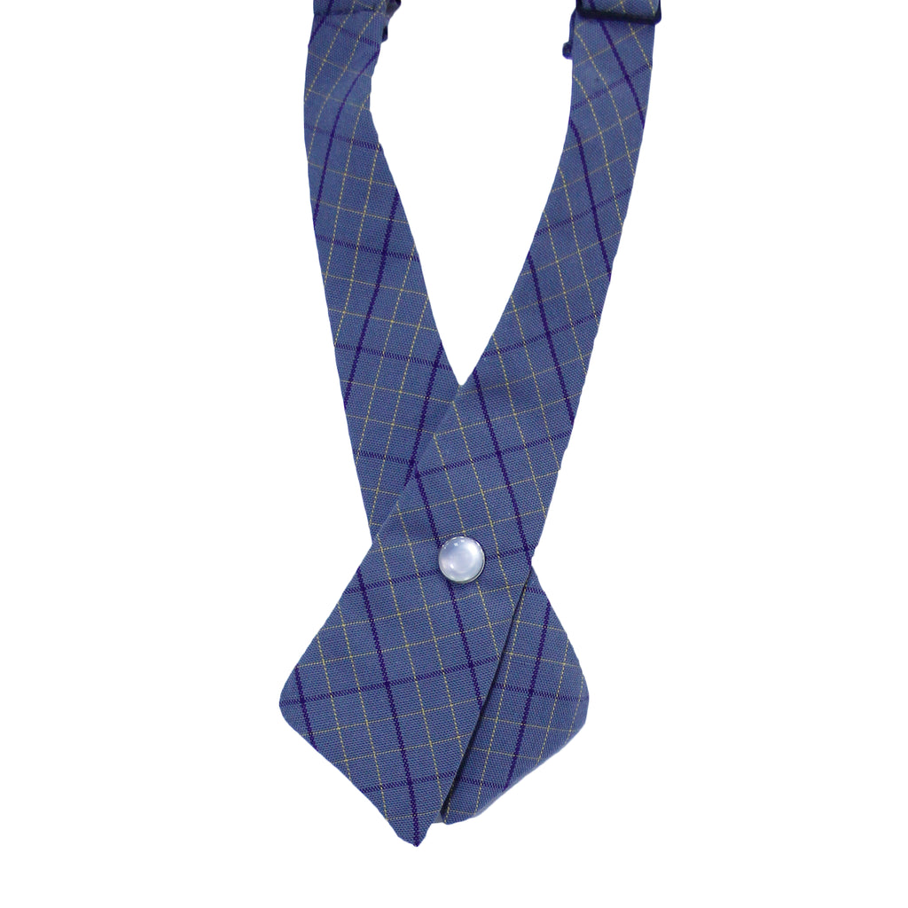 Grey Striped Criss-Cross Tie