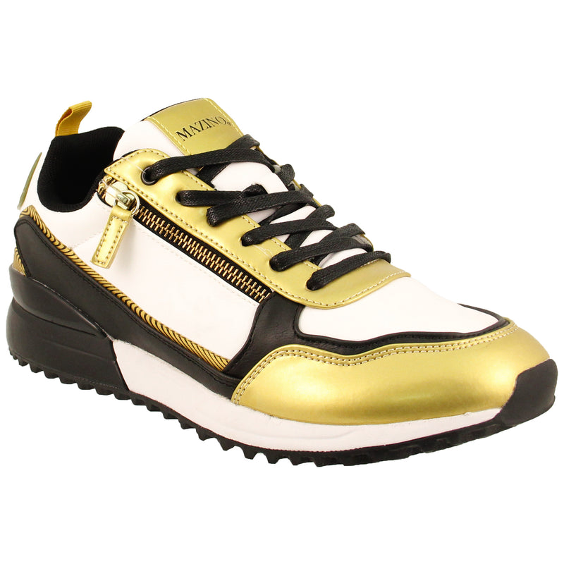 Gold/White/Black Sneaker