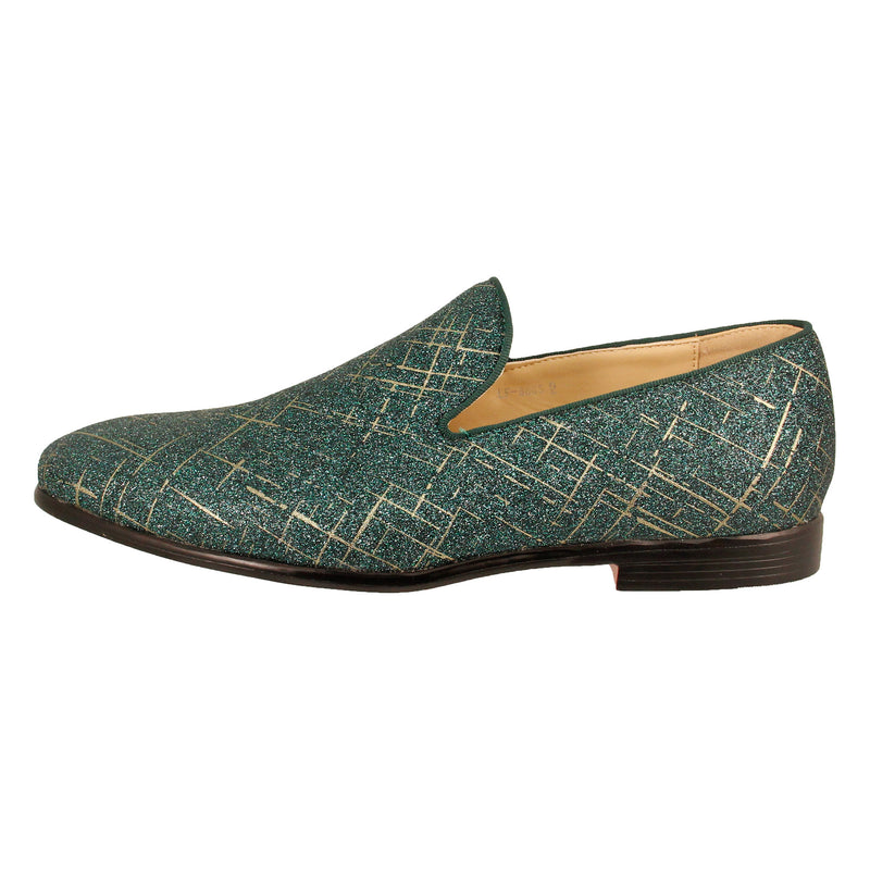Green Metallic Slip On