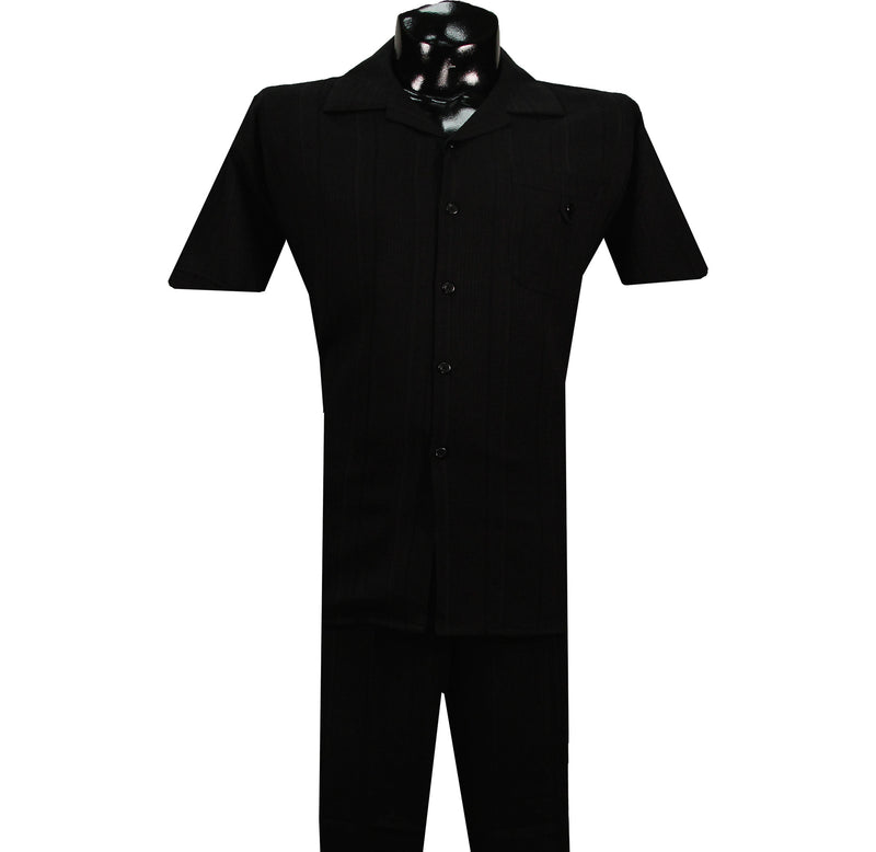 Solid Black Textured Pronti