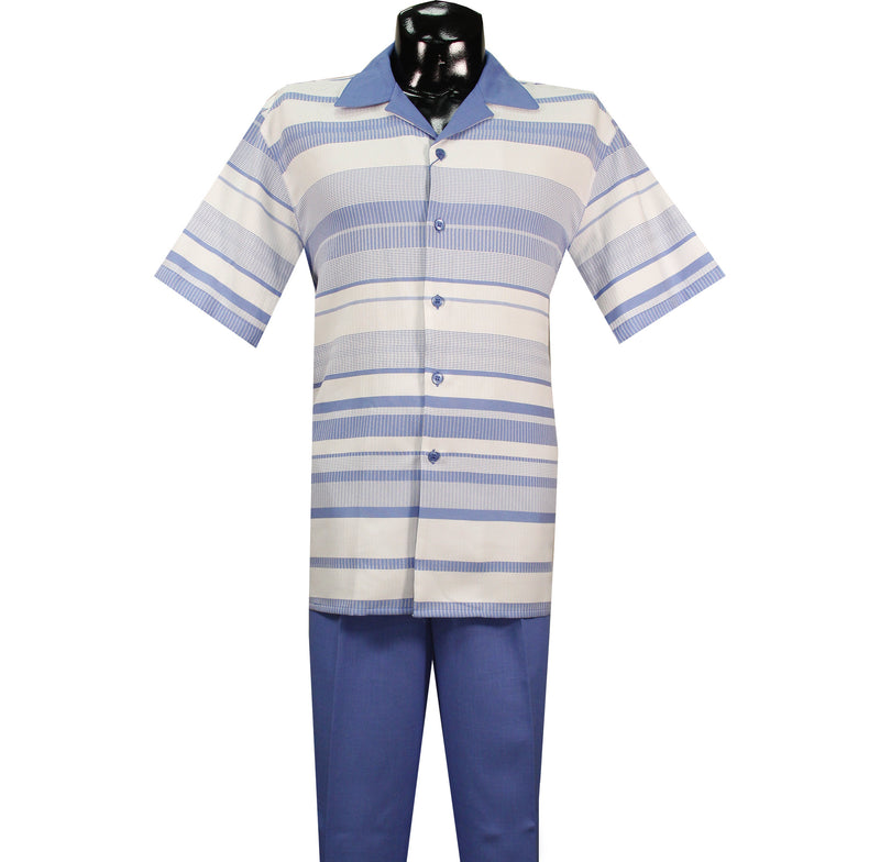 Lt Blue Stripped Royal Diamond