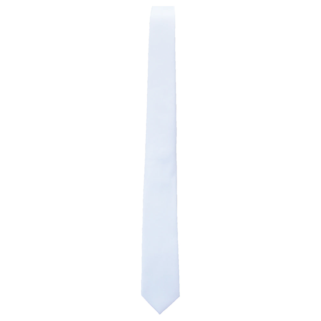 Solid White Tie - Slim