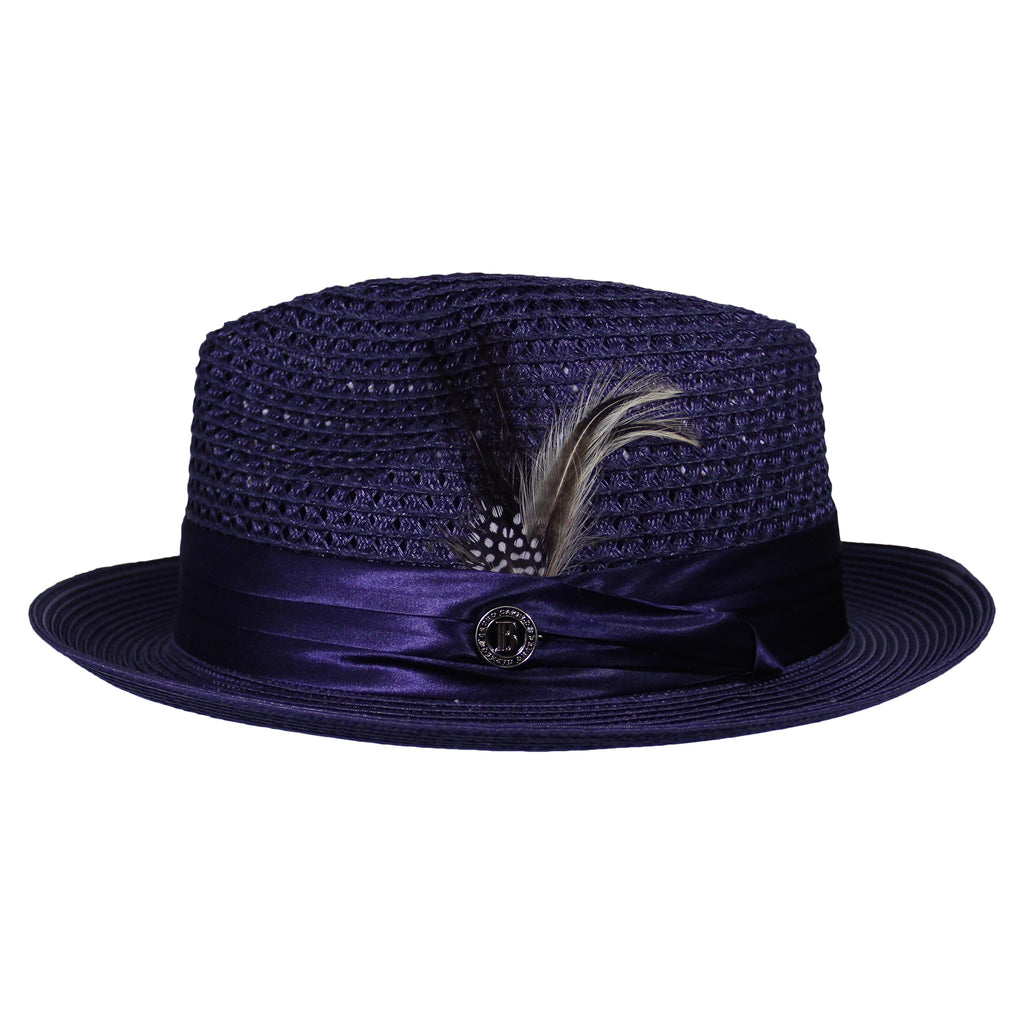 Navy Straw Hat
