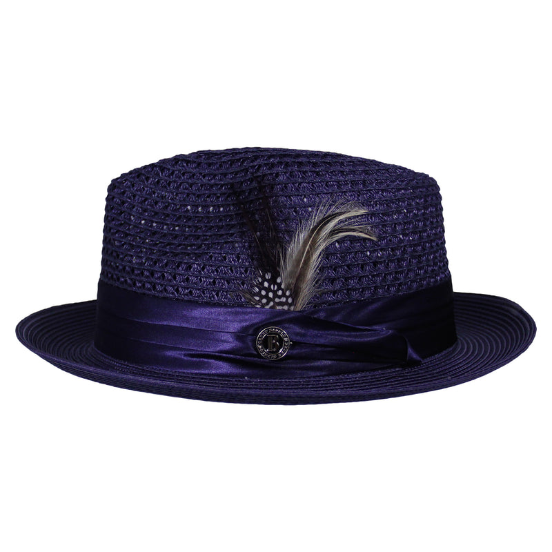 Navy Straw Hat