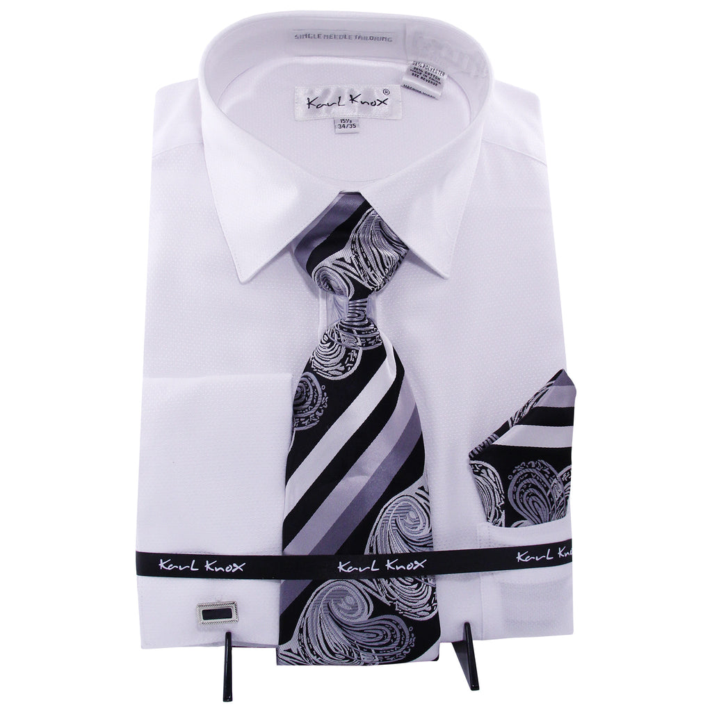 karl knox dress shirt set Karl Knox Men's Dress Shirt Set - Pinstripe