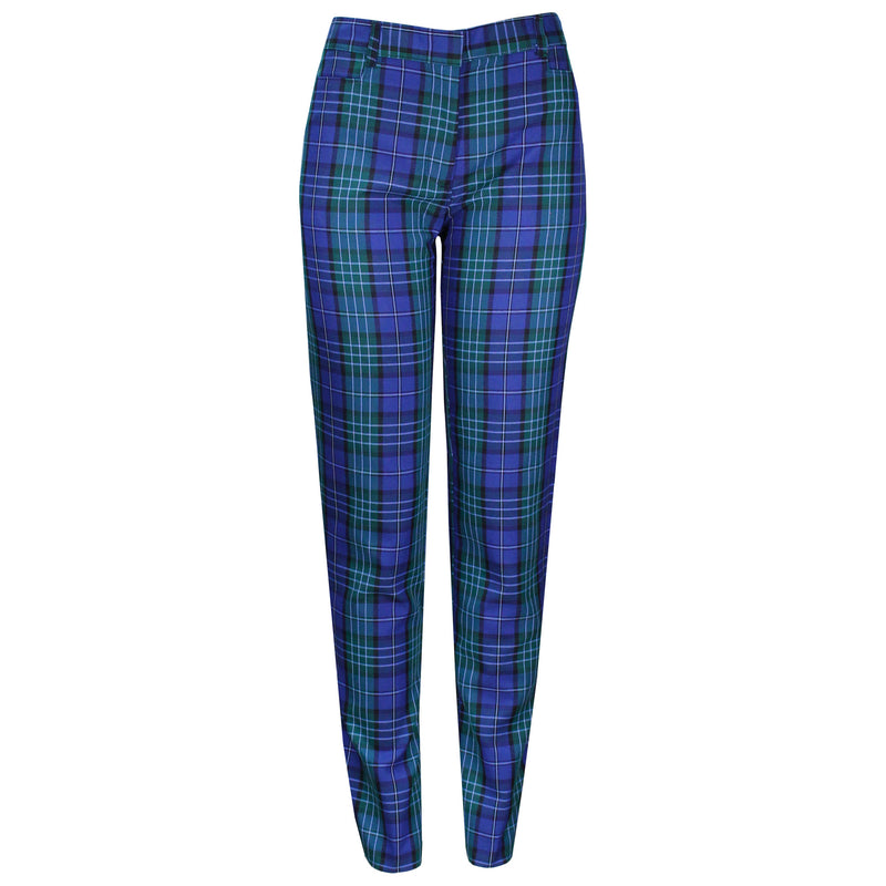 Juniors Green/Navy Plaid Pants