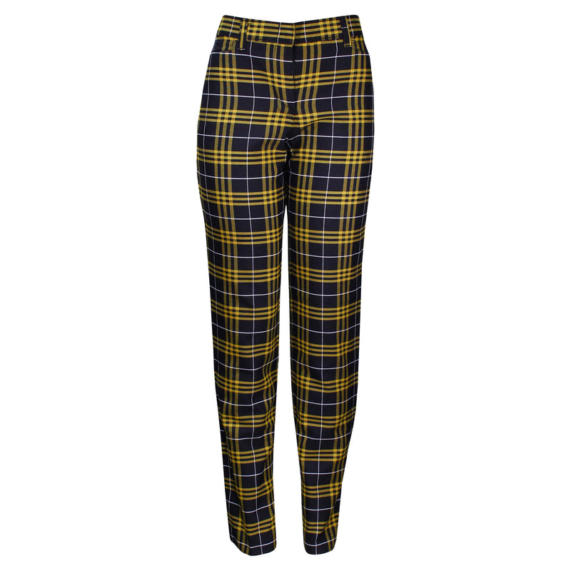 Girls Yellow/Black Uniform Plaid Pants  